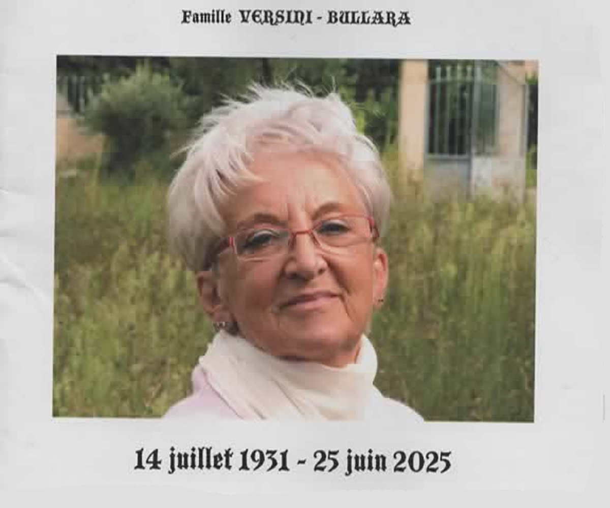 Funerailles d'Antoinette Angèle VERSINI le 01 juillet 2025